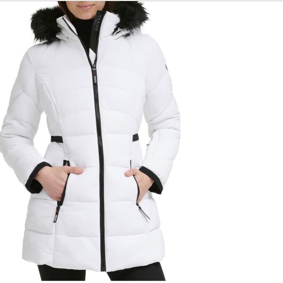 Guess Jackets & Coats Guess Hooded Puffer Jacket Poshmark